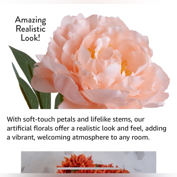 Artificial white dahlia - Picture 10 of 11